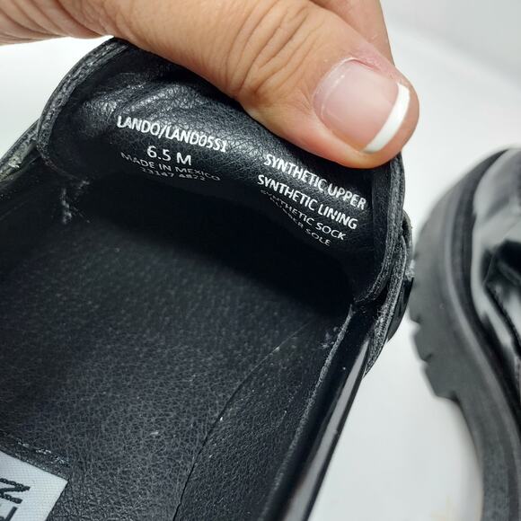 Steve Madden Black Loafer Platform Chunky Sole Size 6.5 - Picture 8 of 8